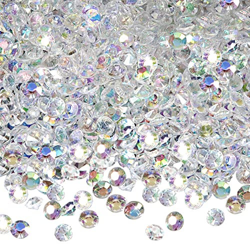 TOAOB 5000pcs 4.5mm Wedding Table Scatter Crystals AB Color Decorative Acrylic Diamonds Confetti Crystals for Vase Filler Wedding Table Shower Decorations