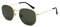 qinqilanqi-S Lunettes de soleil polygonales tendance pour homme et femme, verres classiques super légers avec cadre en métal, protection UV, doré/vert foncé