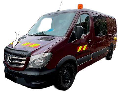 Oneway Motorhaubenschutz kompatibel mit Mercedes Sprinter W906 Facelift 2014-2018 - Version 2 - Mattschwarz