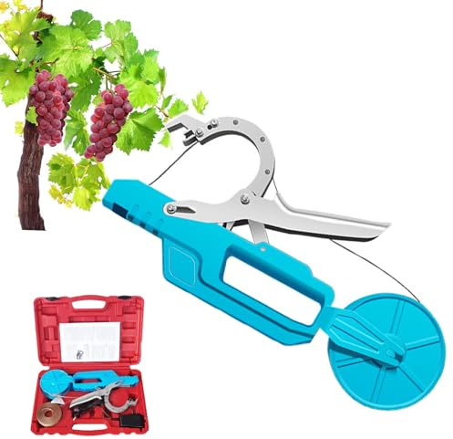 Machine À Attachement De Vigne De L'usine sans Fil, À Attachement De Vigne Électrique Vine, avec Fil À Attache De 90 M, Diamètre De Liaison De 50 Mm, pour Raisins, Tomate, Concombre, Légumes