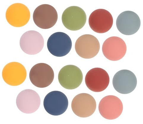 DIYEAH 18 Stück Magnetschnallen Für Kühlschrankfliesen Whiteboard Runde Magnete Dünne Magnetrückseite Kleine Kühlschrankmagnete Edelsteine ​​Für Bastelbedarf Kühlschrankaufkleber