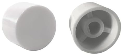Replacement Dimmer Switch Knob - Spare Universal Knob for D-shaped spindles (2, Matt White (Plastic))