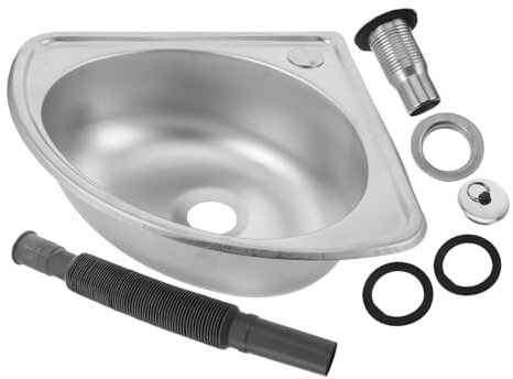 Garneck Fregadero Para Autocaravanas Tazón Fregadero De Acero Inoxidable Pequeño Para Cocina De Camping Lavabo Camper