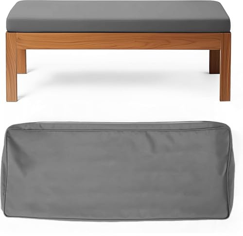 WLXFF 10cm Dicke bankauflage Sitzkissen Bank Bezug, Ersatzbezug für sitzauflage Bank gartenbank, Wasserdicht Bezug für sitzbank Auflage, Gartenbank Auflage Outdoor Bezug,No8,90X45X10CM