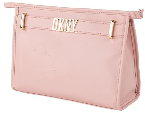 DKNY - Kulturbeutel Reise Damen Herren Wasserdicht Groß Hängend mit Fächern Waschtasche Organisator für Kosmetik und Hygieneartikel, Pudriges Rosa