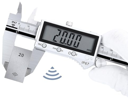 Pied à coulisse numérique étanche en acier inoxydable 300 mm/12 pouces avec Bluetooth, micromètre numérique à pied à coulisse avec grand écran LCD pour bricolage, menuiserie, bijoux et impression 3D
