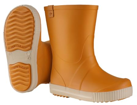 DUNLOP Puddle Jumper – Stivali da pioggia impermeabili per bambini e bambine – Leggeri in gomma, facili da indossare e togliere – Con dettagli riflettenti – Taglie 25–35