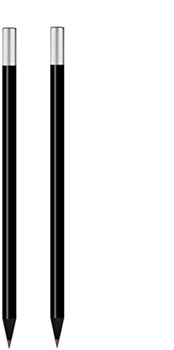 Libetui 2er Set Magnetbleistifte in Stifteetui/Bleistift mit Magnet, schwarz, ideal als Kühlschrankmagnete, Zubehör für magnetische Notizblöcke