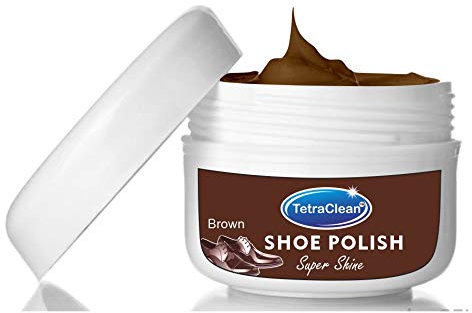 Tetraclean Cirage multicolore pour cuir verni, cuir, nubuck, cuir synthétique (100 g), marron, 100 g