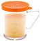 Restaurantware RW Base 10 Ounce Clear Plastic Dredge Spice Shaker 1 Reusable Dry Rub Shaker - Includes Rose Perforated Lid with Handle Clear Polycarbonate Spice Shaker for Any Seasoning