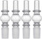 DILAW® Shisha Glas Schlauchadapter 18/8 Schliff Universal Hookah Wasserpfeife Zubehör, Menge:4er Pack, Farbe:Transparent