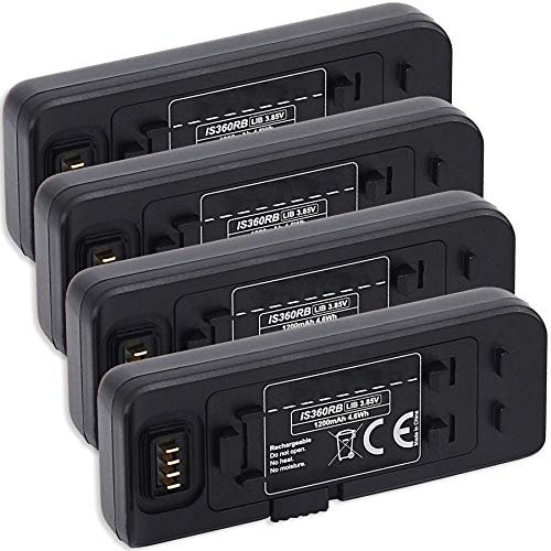 4X Akku-Basis kompatibel mit Insta 360 One R Action Cam [1200mAh - 3.85V - Li Ion - 100% kompatibel]