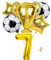 Jxuzh Fussball Geburtstag Fußball Party Deko Zubehör Fußball Geburtstagsdeko Jungen Luftballon 7. Geburtstag Junge Soccer Party Fußball Ballons Deko Stern Ballon Golden Fußballfan Kindergeburtstag