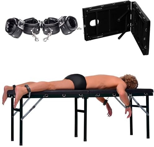 Master Series Bondage-Massageliege -AG655 One Size Schwarz
