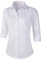 Benibos Women's 3/4 Sleeve Formal Work Wear White Button Down Shirt (226 White L)