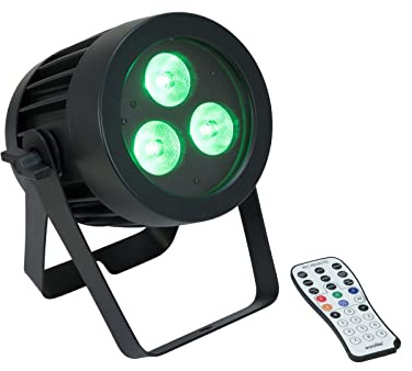 EUROLITE LED IP PAR 3x9W SCL Spot | Wetterfester (IP65) Scheinwerfer mit 3 x 7in1-LED und RGB/CW/WW/A/UV-Farbmischung