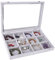 AUTOARK Ice Velvet Clear Lid 12 Grid Jewelry Tray Showcase Display Organizer,AJU-021