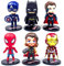 Aven-ger Cake Toppers,6PCS Aven-ger Figures Party, Anime Action Figures Cake Toppers,Cartoons Cupcake Figurine For Kids Birthday Baby Shower Avenger Theme Party Supplies