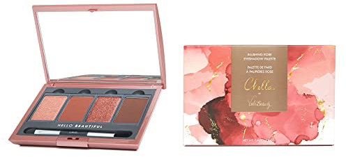 Chella Makeup Eyeshadow Palette, Full Size Makeup Pallette, Blushing Rose