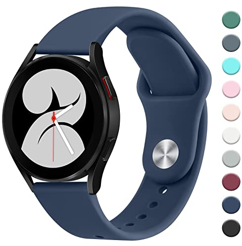 Amzpas Armband für Samsung Galaxy Watch 6/5/4 40mm 44mm / 5 Pro 45mm / 4 Classic 42mm 46mm / 6 Classic, 20mm Neues Silikon Ersatzarmband für Active 2 40mm 44mm