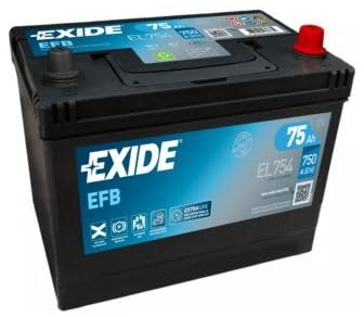 EXIDE Autobatterie 75Ah 750A EFB EL754 EFB D26 Starterbatterie