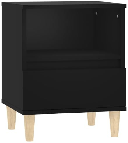 vidaXL Nachttisch Schwarz 40x35x50 cm