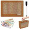 Spardose aus Holz, Retro Sparbüchse Aufbewahrungsbox, Sparbox, Spardose Kinder-Sparziel, Sparschwein mit Marker, Wiederverwendbare Spardose mit Sparziel und Zahlen zum ankreuzen