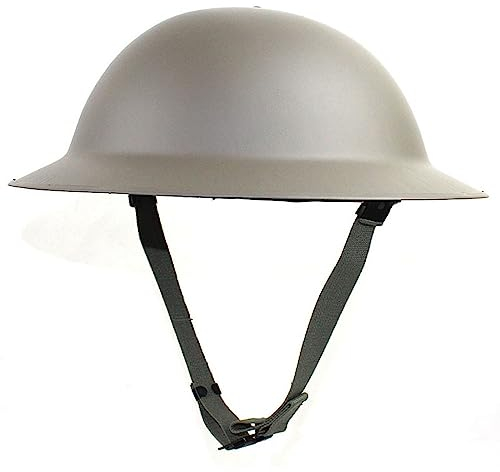 WW2 Helm. Zweiter Weltkrieg Schutzhelm, WWII britische Armee MK-2 Helm Stahl, verstellbare Kinnriemen - Armee-Helm Hut One Size B