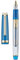 Jinhao 82 Acrylic Fountain Pen, Iridium Extra Fine Nib with Ink Converter, Vintage Sea Blue & Transparent Color Classic Design Smooth Writing Pen (Gold Trim)