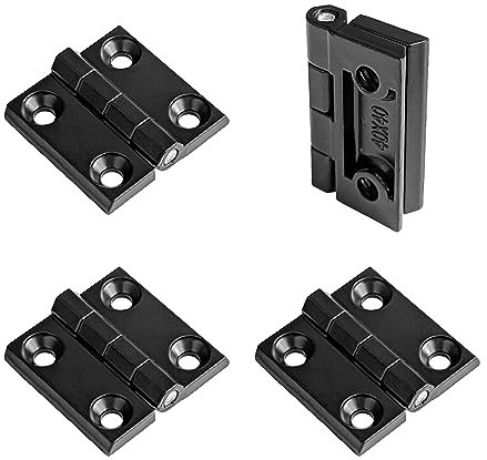 4 Scharniere 40x40mm aus Zink Metall zum aufschrauben - für Türen Klappen Deckel ideal zur Verwendung mit T V Slot Profilen! | 3 Größen zur Auswahl……