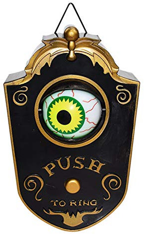EHOTER Décoration d'halloween Sonnette De Porte pour Halloween Globe Oculaire Animé avec Sons Effrayants Accessoire De Sorcière Effrayante Accessoire De Décoration pour Fête d'halloween