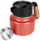 BELLE VOUS 800ml Red Stainless Steel Carafe with Plastic Handle, Tea Infuser & Leakproof Lid - Vacuum Insulated