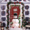 200 x 90 cm Weihnachten Tür Abdeckung Dekoration Haustür Decke Wand Hängen Banner Fotografie Hintergrund für Weihnachtsfeier Feiertag Winter Neujahr Toilettentür Deko (Schneemann)
