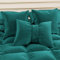 PETTI Artigiani Italiani - 2 Cuscini Divano in Velluto con Imbottitura, Copricuscini Camera da Letto, Cuscini Arredo con Cerniera Invisibile, Cuscini Velluto Ottanio 2 Pezzi - 50x50 cm