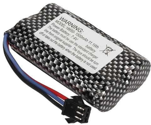 1500mAh 7.4V Lipo Battery with SM 3P Plug, Stable Durable RC Crawler Car Battery for Extended Life, Safe to Use, Compact Portable