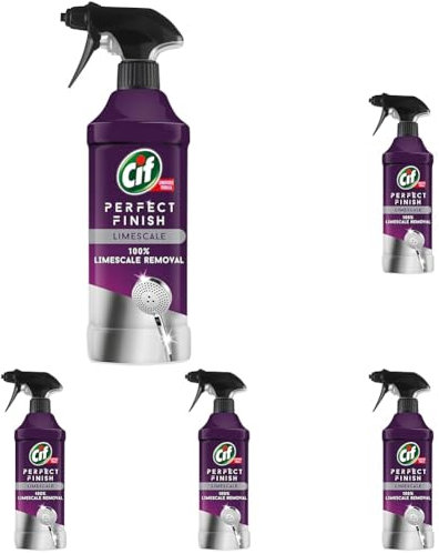 Cif Perfect Finish Limescale Specialist Cleaner Spray 100% limescale removal multi-purpose cleaner 435 ml (Pack of 5)