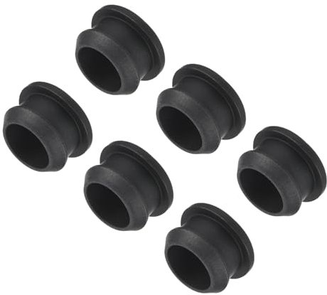 QUARKZMAN Bouchon de Trou Silicone à Verrouillage à Pression 6 Pcs 18mm de Diamètre Cache Trou Rond de Panneau Caoutchouc pour Cloisons Caoutchouc Cuisine, Bouchons d'Étanchéité, Noir