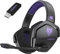 NUBWO G06 Dual Wireless Gaming Headset mit Mikrofon für PS5, PS4, PC, Mobile,NS: 2.4 GHz Wireless + Bluetooth - 100 Stunden - 50mm -Treiber - Lila