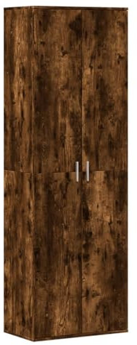 vidaXL Highboard, Hochschrank mit Stauraum Türen, Kommode für Wohnzimmer Schlafzimmer, Sideboard Beistellschrank, Räuchereiche Holzwerkstoff
