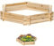 HANQ Hochbeet aus Holz, sechseckig, modulares Hochbeet, Blumenbeet, Naturholz, schraubenlose Pflanzgefäße für Outdoor-Pflanzen, Gemüse, Blumen, Kräuter