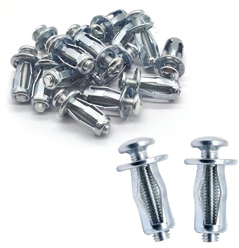 Vordpe 15 tasselli per cavità in metallo, M5 x 25, tasselli per cavità in metallo, tasselli cavi, tasselli per cavità, tasselli per cartongesso, tasselli in cartongesso, tasselli in metallo, tasselli