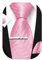 Barry.Wang Krawatten-Set für Herren, einfarbig, Seide, 8,4 cm, Krawatte, Einstecktuch, Manschettenknöpfe, Clip-Set, Business, Hochzeit, Party, Krawatte für Herren, rose, Einheitsgröße