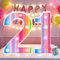 Rainbow Light Up Numbers, Colorful LED Number Lights 21 for 21th Birthday Decorations, 16 Color Changing Girls Birthday Number Gifts Remote Night Light Christmas Wall Table Decor