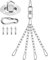 YORWHIN Percha para saco de boxeo, cadena giratoria de acero inoxidable con 4 ganchos a presión para bolsa pesada, hamaca, columpio de gimnasio, columpio de yoga, trapecio