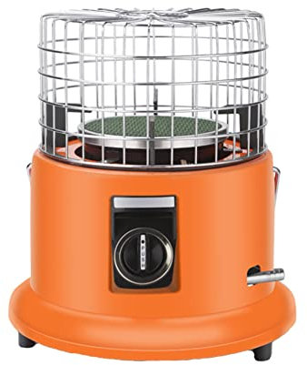 MZBDYYF Adjustable Flame Gas Heater - Small Portable Coal Heater for Heating, Boiling, Grilling - Fuel Oil Heater in Orange, B*Liquefied Gas