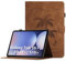 Funda para Samsung Galaxy Tab S9 Plus 2023/ S9+ / S9 FE Plus 12,4 Pulgadas PU Cuero Flip Tableta Protectora Carcasa con Cierre Magnético Múltiple Ángulo Soporte Cubierta, Marrón