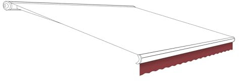 Eclipse Volant aus Polyacryl inkl. Keder, hochwertiges Markisentuch Farbe: Beere, Markisenbreite: 4.0 m Zubehör für Verschiedene Markisen als Sonnenschutz für Balkon und Terrasse