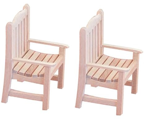 Vaguelly 2stücke Miniatur-Stuhl Für Puppenhaus Maßstab Holzstuhl Dekorative Möbel Für Mini-Haus Bastel-Ornament Glatte Oberfläche Realistische Form