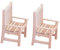 Vaguelly 2St Puppenhausmöbel Kindersessel ästhetisch für Kinderspielzeug Bausatz Room Decoration raumdeko Miniatur-Stuhlspielzeug Miniaturstühle zum Basteln hölzern