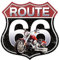 WADORN Vintage Route 66 High Way Metal Tin Sign, 11.1x11 Inch Funny Retro Garage Man Cave Tin Sign Route 66 Motorcycle Wall Art Poster Plaque Decor for Bar Club Living Room Bathroom Decor
